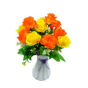 Simulation rose decoration arranging bouquet of flowers indoor living room table home furnishings