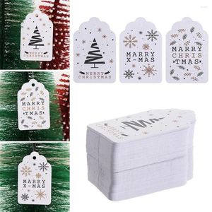 Christmas Decorations Labels Kraft Tag Hang Tags Paper DIY Gift Wrapping Supplies Party Cards Santa Claus