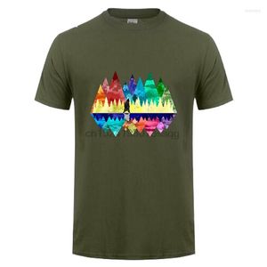 Polos masculinos Belas montanhas naturais camiseta paisagem camiseta ao ar livre camiseta de moletom de urso