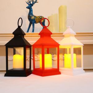 Dekoracje świąteczne LED Candle Lantern Light Merry for Home Navidad Tree Ornaments Xmas Prezent Rok 2022