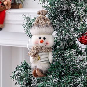 Juldekorationer Snömän/Stanta Clause Plush Doll Lovely Hanging Tree Pendant Decoration For Home Ornament