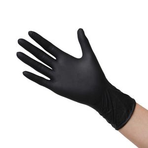 8 Paar hochwertige schwarze Nitrilhandschuhe zur Desinfektion von Meeresfrüchten in Lebensmittelqualität