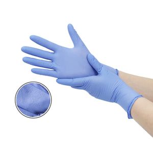 12pairs in Titanfine Factory Bulk Pulver Free Nitril Disposable Handschuh Blau