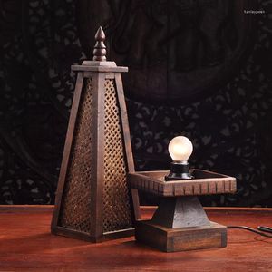 Table Lamps Thai Style Characteristic Bamboo Lamp Bedroom Living Room Bedside Antique Creative