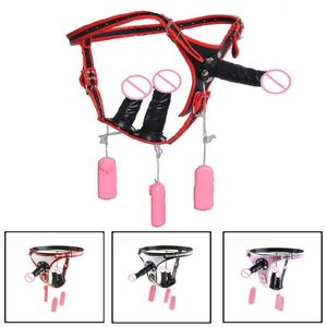 Itens de beleza Removível Strapon Harness Vibrador Dildo Lesbian Strap on Penis Celts Celts Pant Big Plug Anal Sexy Toys for Women