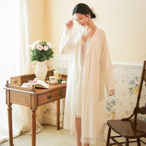 Kadın Sweetwear Seksi Dantel Banyıllar Kadın Lounge Vintage Zarif Nightgown Set Nightdress Nightresee 2 Parçalı Elmalı Çöp