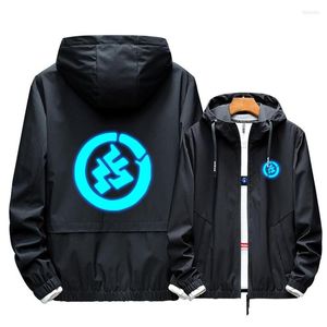 Hoodies masculinos AO Sem papel exorcista Okumura rin Cosplay capuz de manga longa com zíper impresso com zíper noctilucent moda casual jaqueta grossa de inverno