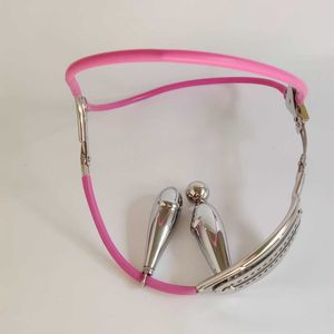 Articoli di bellezza Cintura di castità da donna 60-100cm Giocattoli regolabili in acciaio inossidabile con plug anale vaginale BDSM Bondage Giocattoli sexy per Wome