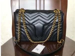 Fashion Luxurys Designer bags Marmont Women Bag HandBag Shoulder Classic Leather Heart Style Gold Chain Purse Tote Messenger Womens Handbags