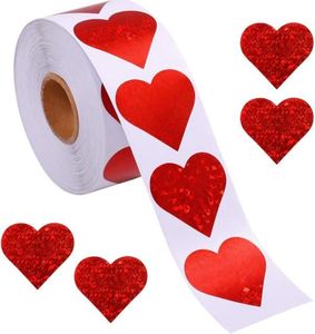 Herzform aus roten Aufklebern, Siegeletiketten, Aufklebern, Scrapbooking für Pakete und Hochzeitsdekoration, Briefpapieraufkleber RRC612