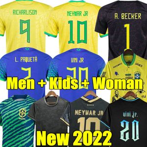 Brazylijskie koszulki piłkarskie 2022 Richarlison, Antony, Casemiro, Jesus: Raphinha, Paqueta, Vini Jr, Rodrygo - Męsości męskie, kobiety i dzieci