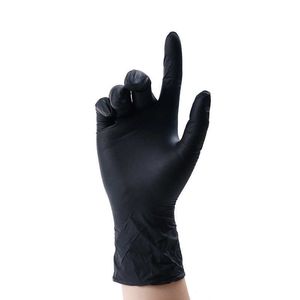 20 adet özel marka siyah tek kullanımlık toz ücretsiz nitril eldivenler çiçek bahçeciliği için güzellik bakımı dövmesi