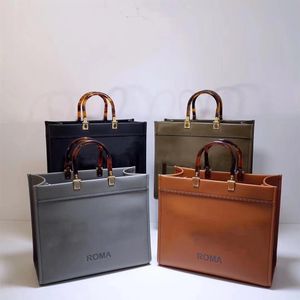 Luxurys Designers Bags shoulder high quality shopping bag leather material amber double handle large capacity letter290R