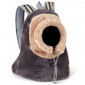 Hundbilstol täcker liten kattbärare påse andningsbar bärbar reseväska varm plysch utomhus valp kattunge ryggsäck husdjursprodukt