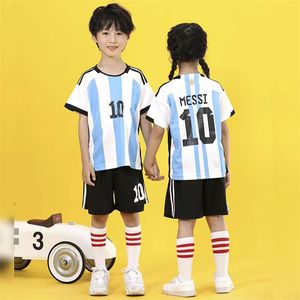 Baby Kids Soccer Kit Fans Player Version Soccer Jerseys Baby Boys Kits Men Womens Football Shirt Childrens Summer Clothes Sets