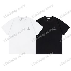 xinxinbuy T-shirt da uomo firmata Paris petto lettere stampa cotone manica corta donna bianco nero albicocca XS-2XL