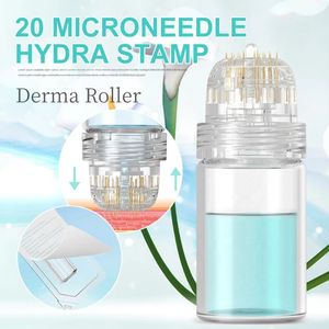 Microneedle Derma Roller System Hydra Stamp 0,5 mm com soro 20 agulhas Micro agulha Ferramenta de cuidados com a pele para uso doméstico e centro de beleza