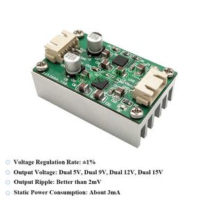 Low noise linear power module dual output 5V 9V 12V 15V used for DAC ADC RF DC-DC audio amplifier