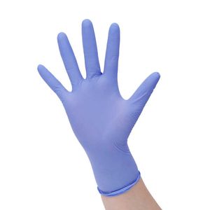 20 pieces Titanfine Factory Wholesale 9 Inch Rubber Hand Ice Blue Disposable Nitrile Gloves For Medical Use