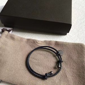 Fashion men women Bangles bracelets designer hand rope classic sheepskin woven lucky bracelet men's and womens couples style black bracelet gift