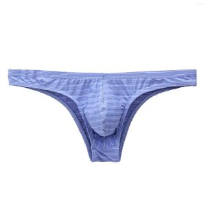 Underbyxor bikini h￶ft midja l￥ga trosor halva f￤rg randiga trosor m￤n underkl￤der boxare mens