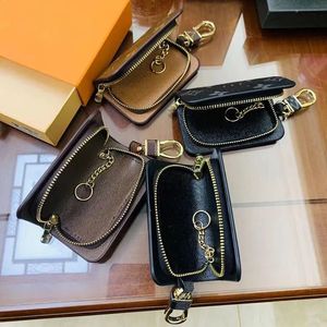 Mode nyckel spänne väska bildesigner nyckelring handgjorda läder nyckelringar man kvinna handväska plånbok väskor pendellmynt tillbehör nyckelning ingen låda