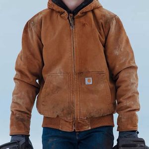 Versione alta tela uomo giacca logo ricamato con cerniera cardigan cappotto carhart designer giacche da uomo giacca casual da lavoro vintage
