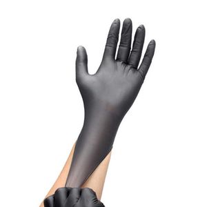 30 PICECs в быстрого поставки промышленной ремонтной машины толстые черные нитрильные перчатки