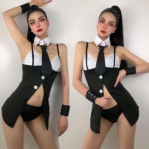 Stage Wear 2022 Bar Girls Group Gogo Lead Dance Pole Clothing Sexy Black and White Bikini Sets Drag Queen Costumes DN12879