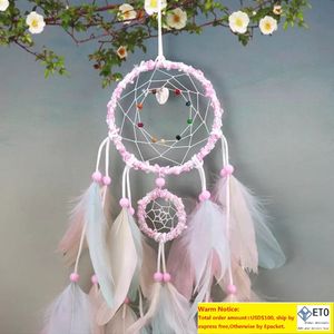 Kleurrijke Handgemaakte Dream Catcher Veren Auto Thuis Muur Opknoping Decoratie Ornament Gift Wind Chime Craft Decor Supplies