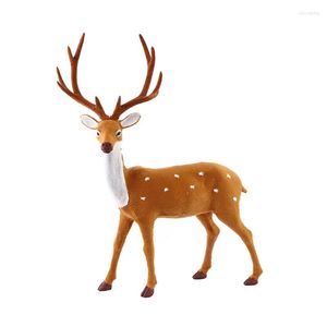 Parti Dekorasyonu 15/20/25/30/35cm Simülasyon Peluş Peluş Ren Geyiği Noel Noel Elk Süslemeleri