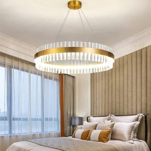 Żyrandole nowoczesne złoty żyrandol kryształowy do restauracji do gastronomicznej sypialni luksusowe oświetlenie lampa wyposażenia oświetlenia