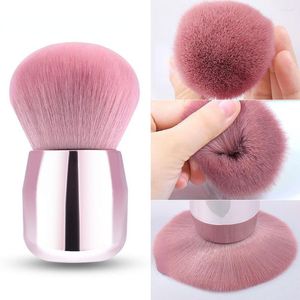 Makeup Brushes 1Pcs Fluffy Facial Powder Foundation Blush Brush Soft Mushroom-Head Chubby Cosmetic Beauty Tools With Bag