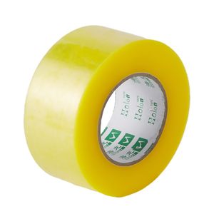 透明な接着剤テープの黄色のクリアなトレースレスヘビーデューティロジスティクスパッキングスティープテープ