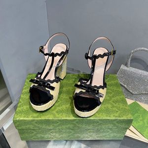 Kvinnor Spring Designer Sandaler Fashion Open Toe Wedding Shoes Heel 12cm Luxury Show Party Dress Shoes Storlek 35-41