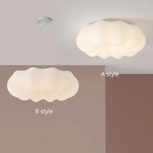 Chandeliers White Cloud Led Ceiling Mouted Pumpkin Chandelier Light For Restaurant Living Room Created Kids' Deco Lamp