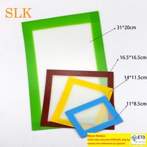 Black Yellow Green Red Blue food pads 7 mm thickness square silicone mats nonstick silicone baking mat crush for dry oven