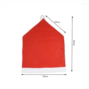 Capas de cadeira 4/6pcs Decoração de Natal Red Hat Back Cover para Decoração de mesa de jantar de festas em casa