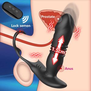 Skönhetsartiklar teleskopisk prostata massager trådlös anal vibrator dildo för män kvinnor manlig onani plugg sexig leksak vuxen 18 sexshop
