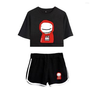 Men's T Shirts Dreamwastaken Women Sets Printed Two Piece Set Shorts T-Shirts Casual Clothes