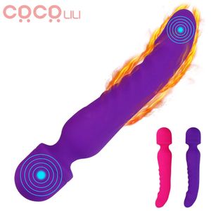 Güzellik Ürünleri Cocolili Isıtma Dildo Vibrator Magic Wand AV Stick Yumuşak Silikon Çok Hızlı G-Sopt Masaj Kadınlar İçin Seksi Oyuncaklar