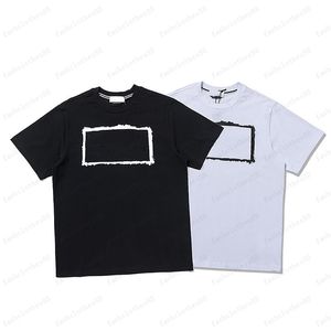 Koszulki męskie z krótkim rękawem letnia bawełniana koszulka męska nadrukowana litera korekta wycięcie pod szyją dla miłośników moda codzienna koszula z dnem 52NS80