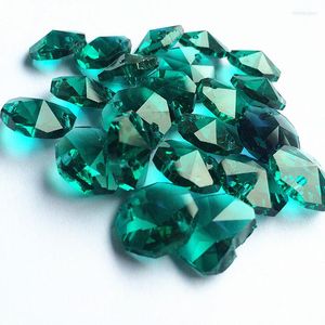 Chandelier Crystal 2000pcs/lot Malachite Green 14mm Octagon Beads In 2 Holes For Diy Strand Garlands Accessories Home Decoration