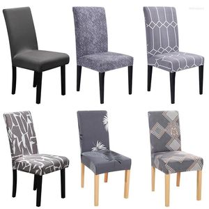 Chair Covers Spandex Navy Blue For Dining Room Chairs Square Seat CH37032