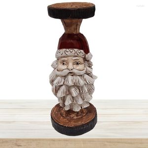 Candle Holders Christmas Wotive Santa Claus Holder Snowman Design for Table