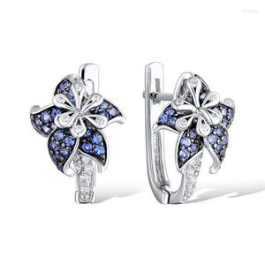 Brincos de argolas flor de moda flor para mulheres acessórios jóias de casamento garotas presentes de strass elegantes cristal