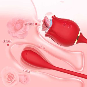 Articoli di bellezza Rose Toy Clit Licker e Vibrating Egg Dildo Spinta Vibratore per le donne Clitoride Vagina Stimolatore del capezzolo Adulto sexy Femmina