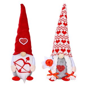 Valentine Party Gifts Faceless Gnome Pojkvän flickvän Valentine Day Present bröllopsdagskontor Hembordsdekoration