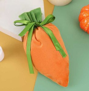 65PCS DHL Velvet flannel Easter Rabbits Carrot Candy Bag Kids Cartoon Gifts Wrap Bags Cookies Cones Package Kid Birthday Party Pet dog puppy plush carrots toy T1731IO