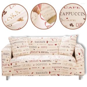 Stuhlabdeckungen Doppio Cafe Europa Sofa Deckung Blumener Spandex Stretch Sectional Slipcovers Elastic All-Inclusive Couch für Wohnzimmer